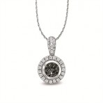 Black and White Diamond Pendant