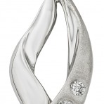 Free Form Ribbon Style Diamond Pendant