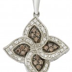 Champagne and White Diamond Pendant
