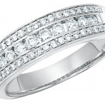 14KT White Gold Diamond Wedding Band