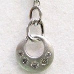 Modern Linked Circle Design Pendant with Diamonds