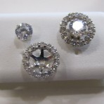 Diamond Halo Earring Jackets