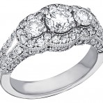 Stunning Past Present Future Diamond Ring