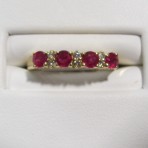 Ruby and Diamond Anniversary Band